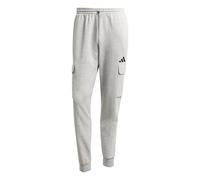 adidas Men's Essentials FEELCOZY Fleece Cargo Pant, Medium Grey Heather/Black, XL