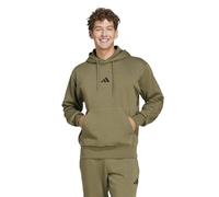 adidas Men's Essentials Feelcozy Fleece Hoodie Sweatshirt, olive strata/black, XL