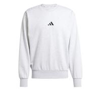adidas Men's ESSENTIALS FEELCOZY FLEECE SWEATSHIRT, light grey heather/black, XL