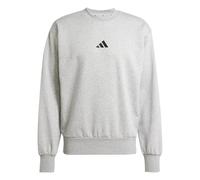 Adidas Men's ESSENTIALS Feelcozy Fleece Sweatshirt - Medium Grey Heather/Black - XXL