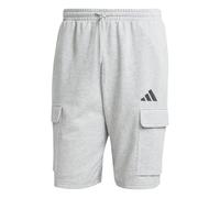 adidas Men's Essentials FEELCOZY French Terry Cargo Short, Medium Grey Heather/Black, L