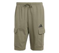 adidas Men's Essentials FEELCOZY French Terry Cargo Short, Olive strata/Black, L