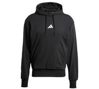 adidas Men's Essentials Feelcozy French Terry Hoodie Sweatshirt, Black/White, M