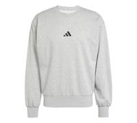 adidas Men's ESSENTIALS FEELCOZY FRENCH TERRY SWEATSHIRT, medium grey heather/black, M