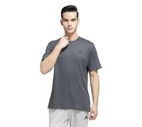 adidas Men's Essentials Feel Ready Training T-Shirt, Dark Grey Heather/White/Black, XXL