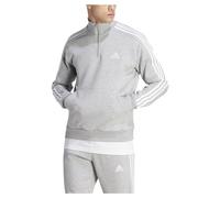 adidas Men's Essentials Fleece 3-Stripes 1/4-Zip Sweatshirt, Medium Grey Heather, S
