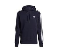 adidas Men's Essentials Fleece 3-Stripes Hoodie, Legend Ink / White, XL