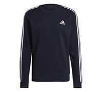 Adidas Mens Essentials Fleece 3-Stripes Sweatshirt Colour: Ink, Size: XXL