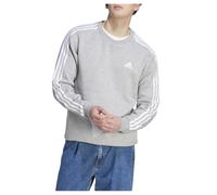 adidas Men's Essentials Fleece 3-Stripes Sweatshirt, Medium Grey Heather, 4X-Large