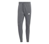 adidas Men's Essentials Fleece 3-Stripes Tapered Cuff Pants, Dark Grey Heather, S