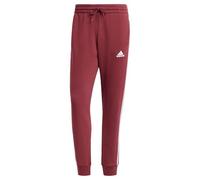 adidas Men's Essentials Fleece 3-Stripes Tapered Cuff Pants, Shadow red, XXS