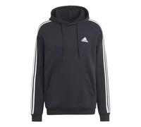 adidas Men's Essentials Fleece Hooded Sweatshirt, Black/White, L