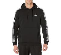 adidas Fleece 3 Stripes Hoodie Mens M Black/White
