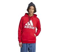 adidas Mens Essentials Fleece Hoodie Athletic Outerwear Casual - Red, Red, XL