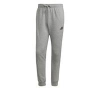 adidas Men's Essentials Fleece Regular Tapered Pants, Medium Grey Heather/Black