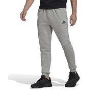 adidas Men's Essentials Fleece Regular Tapered Pants, Medium Grey Heather/Black