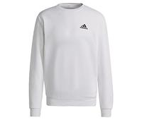 adidas Men's Essentials Fleece Sweatshirt, White/Black, S