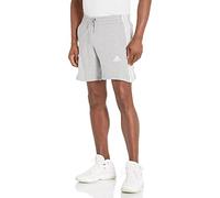 adidas Men's Essentials French Terry 3-Stripes Shorts, Medium Grey Heather, XS
