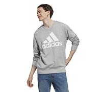 adidas Men's Essentials French Terry Big Logo Sweatshirt, Medium Grey Heather, L