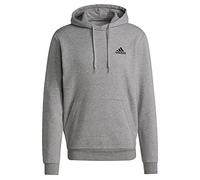 adidas Men's Essentials Hoodie Hooded Sweatshirt, medium grey heather/black, 4XL