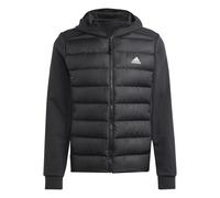 Adidas Mens Essentials Hybrid Down Hooded Jacket Colour: Black, Size: XXL