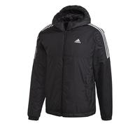 adidas Mens 3 Stripe Essential Hooded Jacket Puffer Heavyweight Coat Top Long