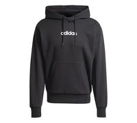 adidas Men's ESSENTIALS LINEAR FLEECE HOODIE, black/white, XS