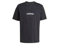 adidas Men's Essentials Linear Single Jersey TEE, Black/White, XXL