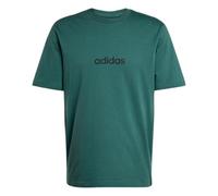adidas Men's Essentials Linear Single Jersey TEE, Collegiate Green/Black, L
