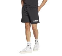 adidas Men's Essentials Linear Single Jersey Short, Black/White, M