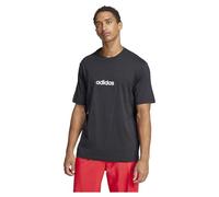 adidas Men's Essentials Linear Single Jersey TEE, Black/White, XS