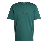 adidas Men's Essentials Linear Single Jersey TEE, Collegiate Green/Black, M