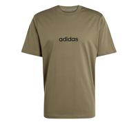 adidas Men's Essentials Linear Single Jersey TEE, Olive strata/Black, S