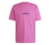 adidas Men's Essentials Linear Single Jersey TEE, semi Lucid Fuchsia/Black, XL