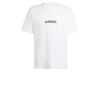 adidas Men's Essentials Linear Single Jersey TEE, White/Black, L