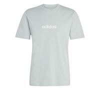 adidas Men's Essentials Linear Single Jersey TEE, Wonder Sage/White, XXL
