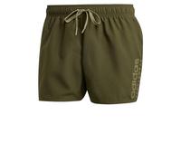 adidas Men's Essentials Logo CLX Shorts, Night Cargo/Olive Strata, S
