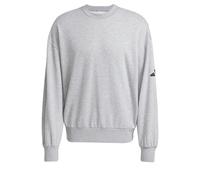 adidas Men's Essentials Lose FIT Three BAR Sweatshirt, Medium Grey Heather/Black, XL