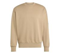 adidas Men's ESSENTIALS LOSE FIT THREE BAR SWEATSHIRT, warm sandstone/black, M