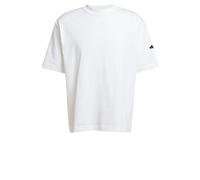 adidas Men's Essentials Lose FIT Three BAR TEE, White/Black, M