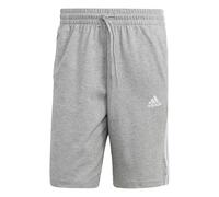 adidas Men's Essentials Single Jersey 3-Stripes Shorts, Medium Grey Heather/White, S