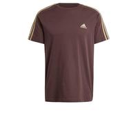 adidas Men's Essentials Single Jersey 3-Stripes Tee, Shadow Brown F23, 3XL Short
