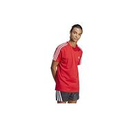 adidas Men's Essentials Single Jersey 3-stripes Tee Short Sleeve T-Shirt, Better Scarlet/White, M