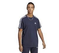 adidas Men's Essentials Single Jersey 3-stripes Tee Short Sleeve T-Shirt, Legend Ink/White, M
