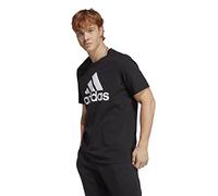 adidas Men's Essentials Single Jersey Big Logo Tee, Black / White, XXL