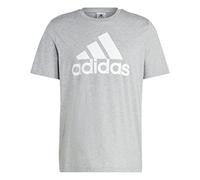 adidas Men's Essentials Single Jersey Big Logo Tee, Medium Grey Heather, L