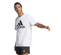adidas Men's Essentials Single Jersey Big Logo Tee (Plus Size), White, L Extra Tall