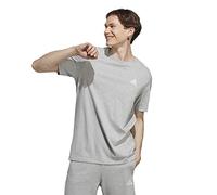 adidas Men's Essentials Single Jersey Embroidered Small Logo Tee, Medium Grey Heather, S
