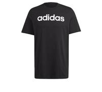 adidas Men's Essentials Single Jersey Linear Embroidered Logo Tee, Black, M