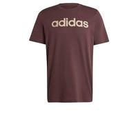 adidas Men's Essentials Single Jersey Linear Embroidered Logo Tee (Plus Size), Shadow Brown F23, 3XL Plus Extra Tall